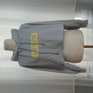 Levi's Women's Graphic Cropped Hoodie Plein Air Blue Size XS